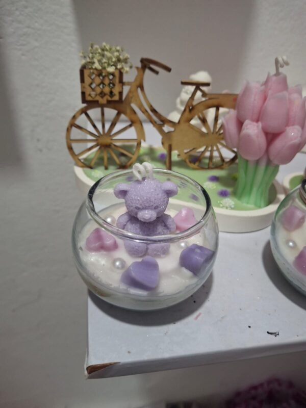 Osito cariñoso en vaso