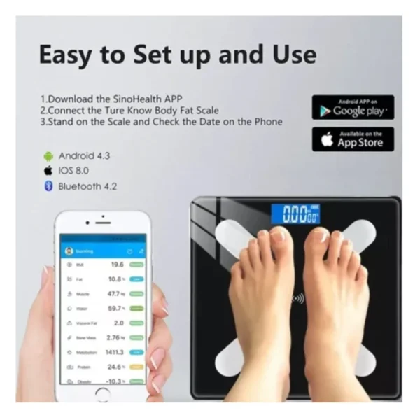 PESA 2 Bascula Inteligente Pesa Bluetooth