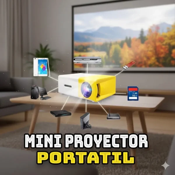 VIDEO 3 QTY04T Mini Proyector HD Portátil - Video Beam