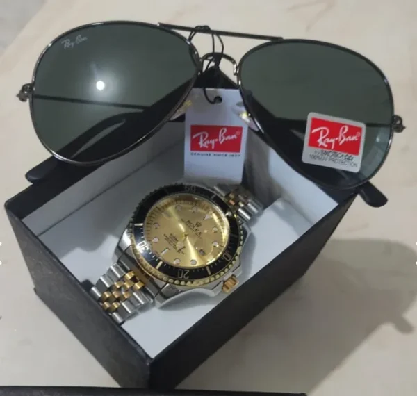 RELOJ ROLEX AAA SUBMARINE + GAFAS RAYBAN